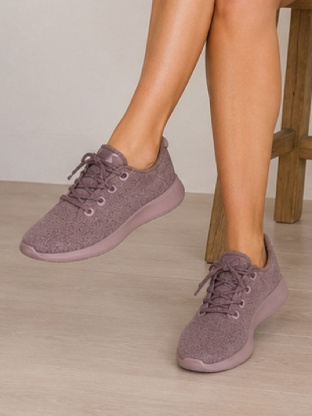 Allbirds Wool washable Sneakers 8 Mauve Pink Lace up Cushioned Removable Soles